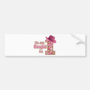 Autocollant De Voiture Cowgirl 1er anniversaire