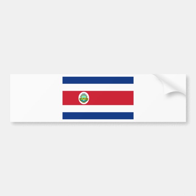 Autocollant De Voiture CR de drapeau du Costa Rica (Devant)