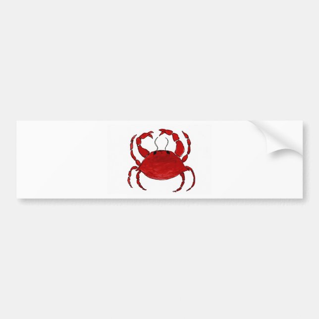 Autocollant De Voiture Crabe rouge (Devant)