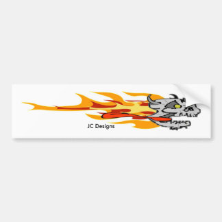 Autocollant De Voiture Crâne flamboyant, conceptions de JC