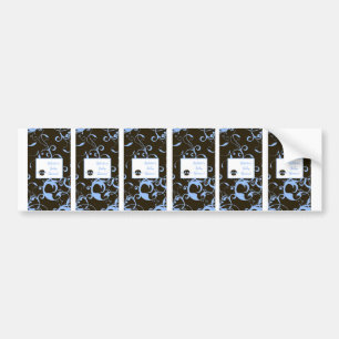 Autocollant De Voiture Crâne punk bleu de garçon d'étiquettes de la