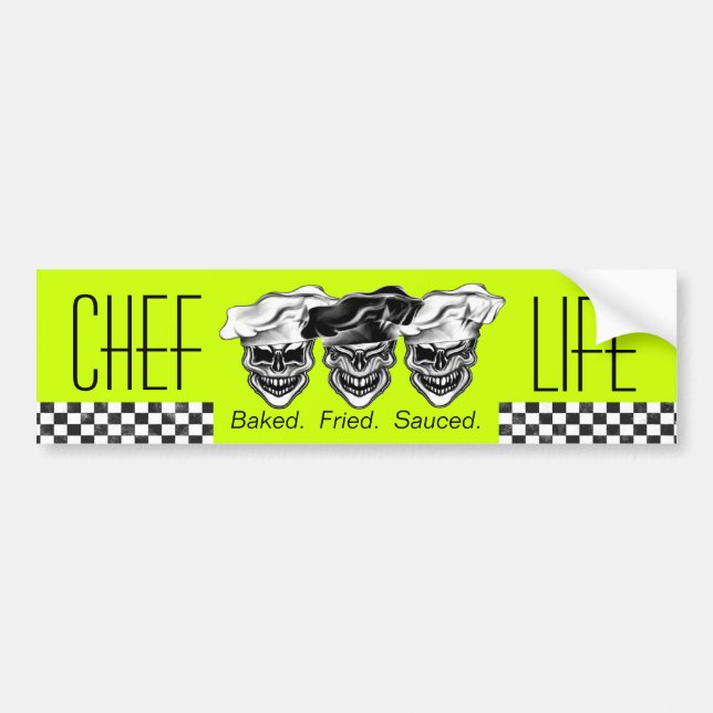 Autocollant De Voiture Crânes riants de chef (Devant)