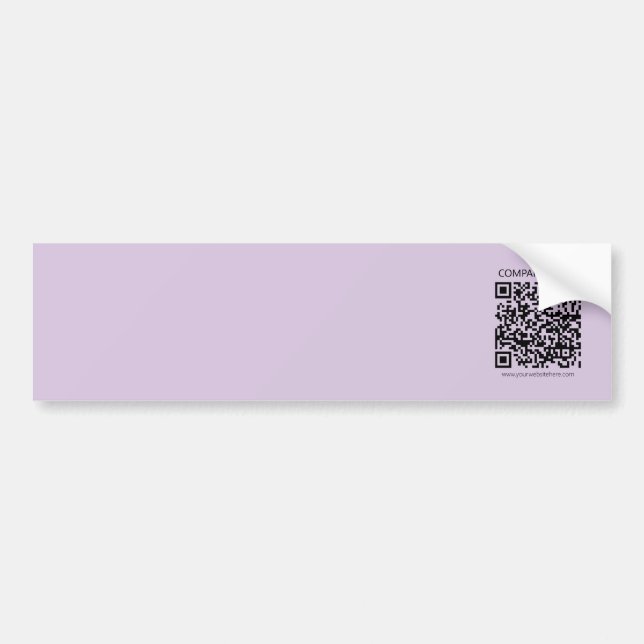 Autocollant De Voiture Create a QR Code | Pale Lavender Violet (Devant)