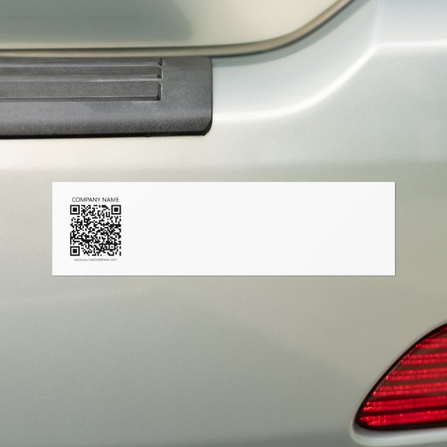 Autocollant De Voiture Créer votre propre code QR | Noir et blanc (En voiture)