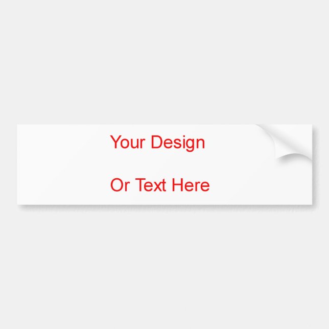 Autocollant De Voiture Créez votre propre adhésif pour pare-chocs (Devant)
