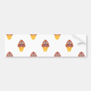 Autocollant De Voiture crème glacée cône émoji