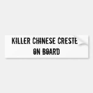 Autocollant De Voiture CRÊTÉ CHINOIS de TUEUR À BORD de l'adhésif pou