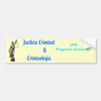Autocollant De Voiture criminologia criminel de $ de justicia