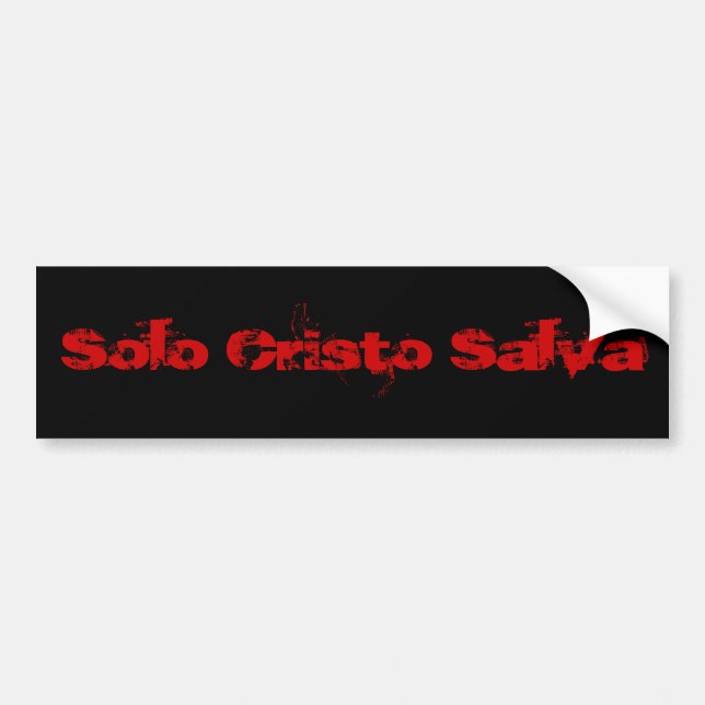Autocollant De Voiture Cristo solo Salva (Rojo/nègre) (Devant)