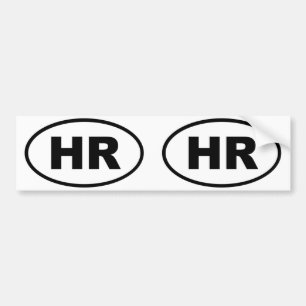 Autocollant De Voiture Croatie HR Ooval européen