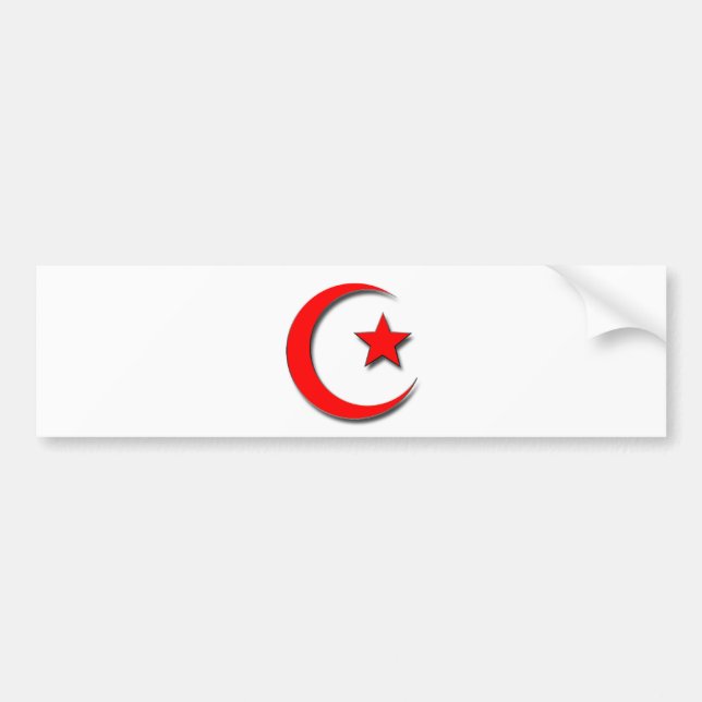 Autocollant De Voiture Croissant islamique (Devant)