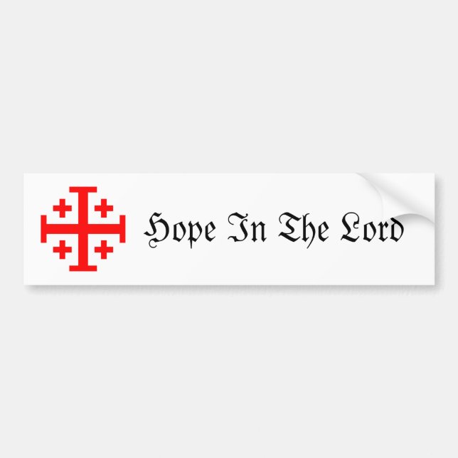 Autocollant De Voiture Croix de Jérusalem (Devant)