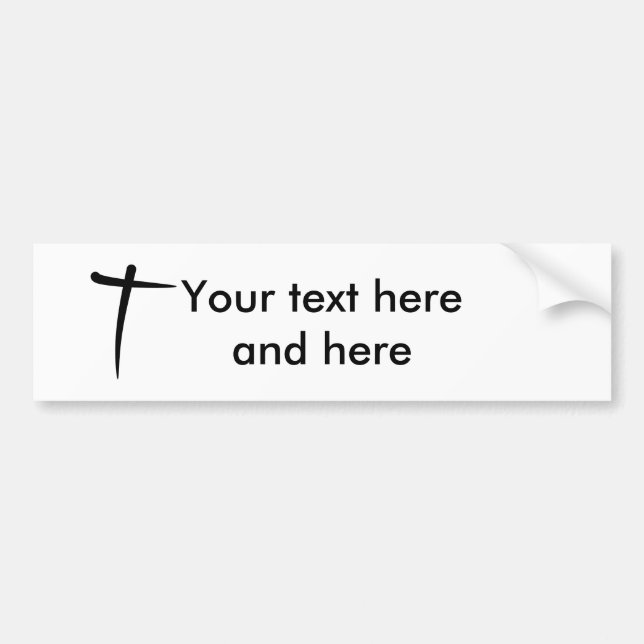 Autocollant De Voiture Croix peinte par brosse (Devant)