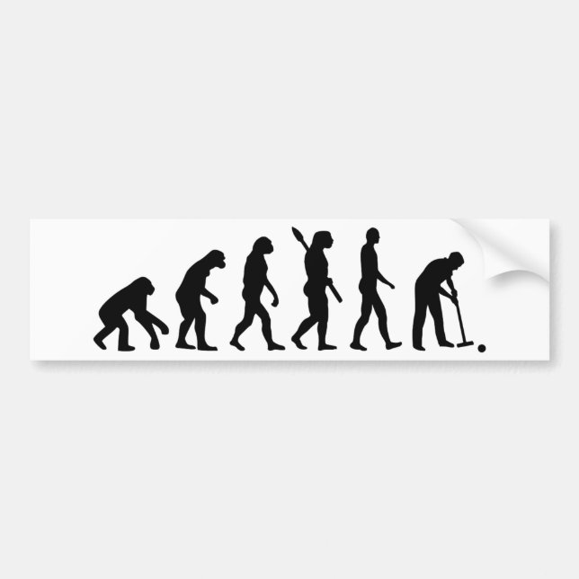 Autocollant De Voiture Croquet d'évolution (Devant)
