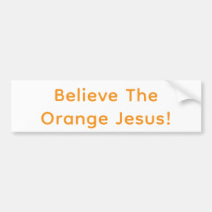 Autocollant De Voiture Croyez en Jésus l'Orange ! Hankamer Artjunkhaus Fu