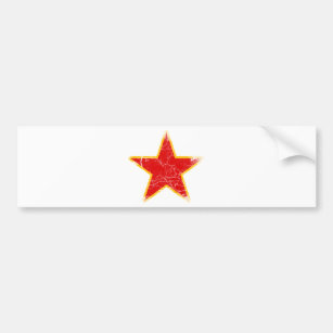 Autocollant De Voiture Cru rouge communiste d'étoile
