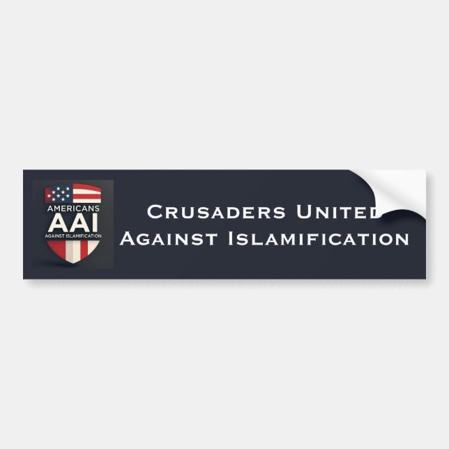 Autocollant De Voiture Crusaders United Against Islamification (Devant)