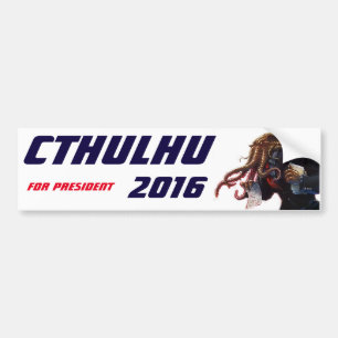 Autocollant De Voiture "Cthulhu pour le président 2016 "