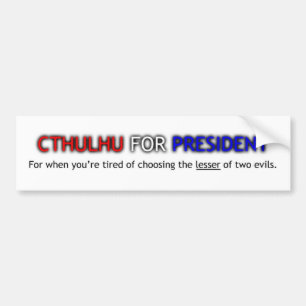 Autocollant De Voiture Cthulhu pour le Président adhésif pour pare-chocs