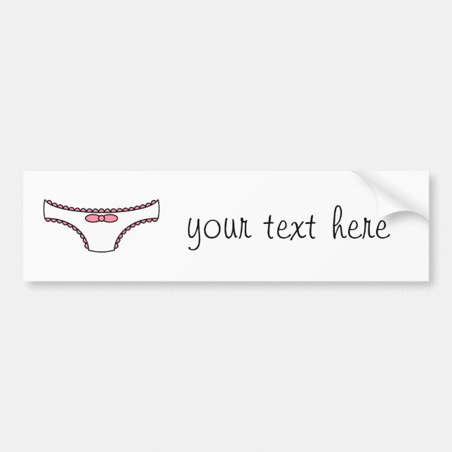 Autocollant De Voiture Culottes froncées roses (Devant)