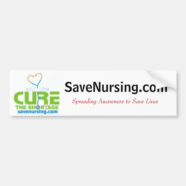 Autocollant De Voiture curethe2, SaveNursing.com, conscience de (Devant)
