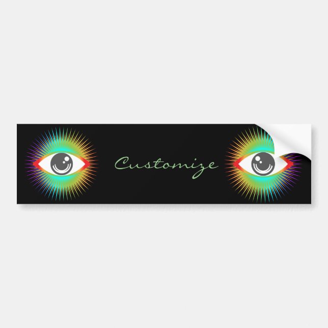 Autocollant De Voiture Cute All-Visualiser Alien Oeil Thunder_Cove (Devant)