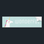 Autocollant De Voiture Cute et moderne Rainbow Unicorn<br><div class="desc">Disponible ici : http://www.zazzle.com/selectpartysupplies</div>