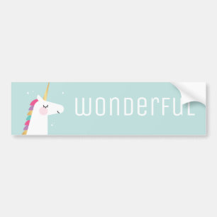 Autocollant De Voiture Cute et moderne Rainbow Unicorn