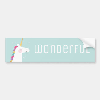 Autocollant De Voiture Cute et moderne Rainbow Unicorn
