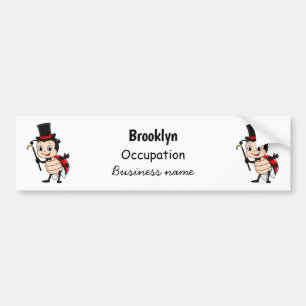 Autocollant De Voiture Cute ladybug with top hat and tie cartoon