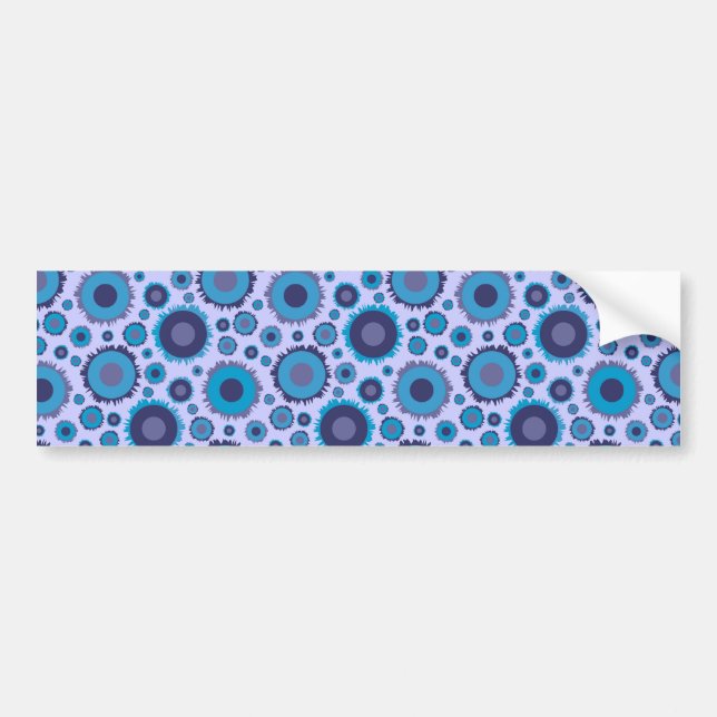 Autocollant De Voiture Cute multi-blue colors (Devant)