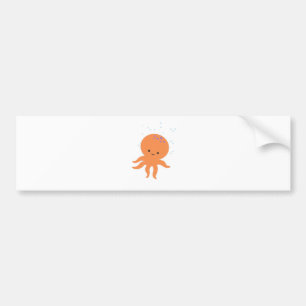 Autocollant De Voiture Cute Octopus Cartoon