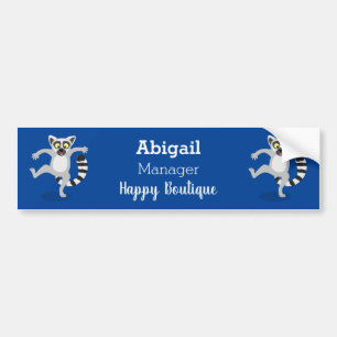 Autocollant De Voiture Cute ring tail lemur dancing cartoon illustration