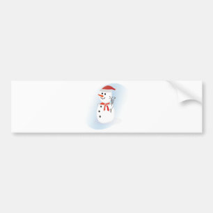 Autocollant De Voiture Cute Snowman