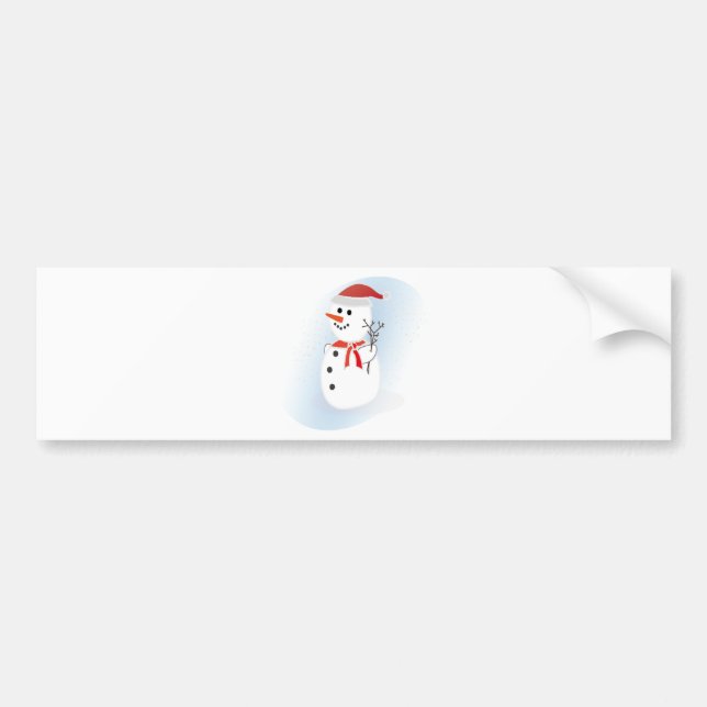 Autocollant De Voiture Cute Snowman (Devant)