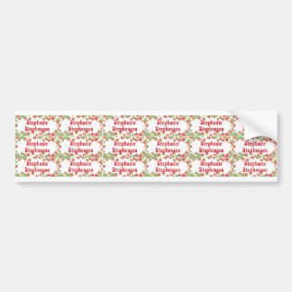 Autocollant De Voiture Cute Strawberry Girl étanche Nom de l'école Étique