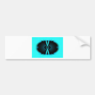Autocollant De Voiture Cyan et Black Abstrait Art Print