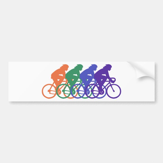 Autocollant De Voiture Cyclisme (femelle) (Devant)
