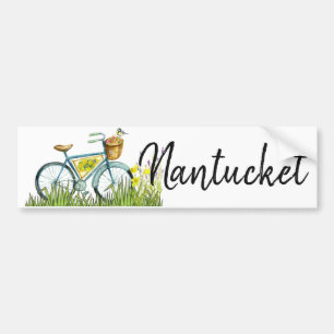 Autocollant De Voiture Cyclisme vintage nantucket dans le champ de lavand