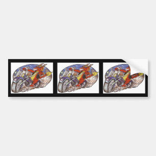 Autocollant De Voiture Cycliste de dragon