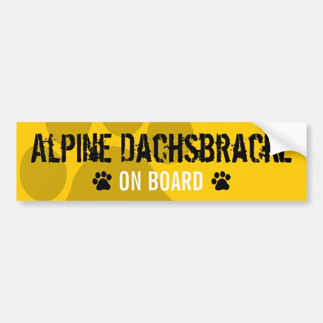 Autocollant De Voiture Dachsbracke alpin à bord (Devant)
