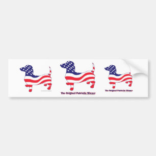 Autocollant De Voiture Dachshund patriotique - Doxie