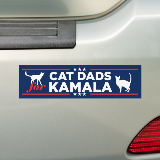 Autocollant De Voiture Dads chats pour Kamala 2024 (En voiture)