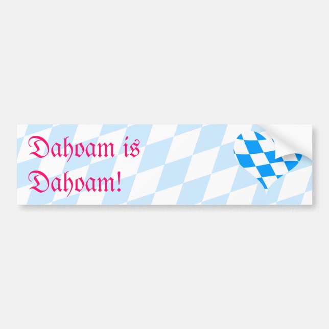 Autocollant De Voiture Dahoam c'est dahoam ! (Devant)