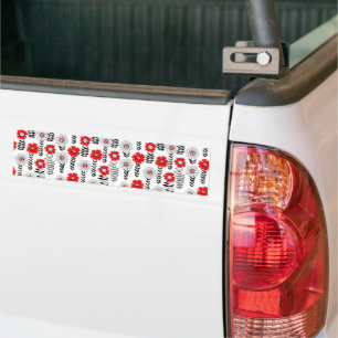 Autocollant De Voiture Daisy dooda en rouge et noir