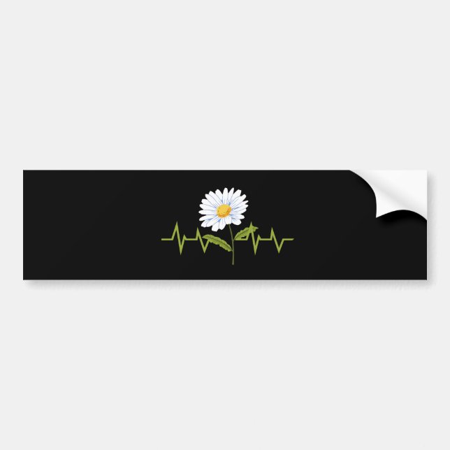 Autocollant De Voiture Daisy Heartbeat (Devant)