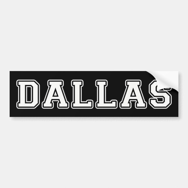 Autocollant De Voiture Dallas Texas (Devant)
