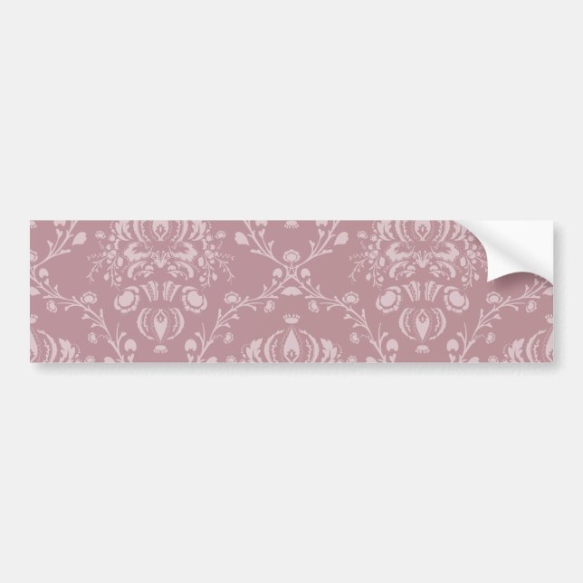 Autocollant De Voiture Damas violet et blanc (Devant)
