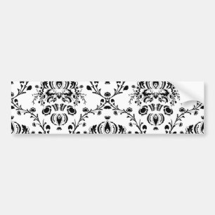 Autocollant De Voiture Damask blanc et noir