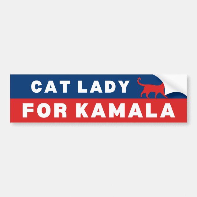 Autocollant De Voiture Dame de chat pour Kamala (Devant)